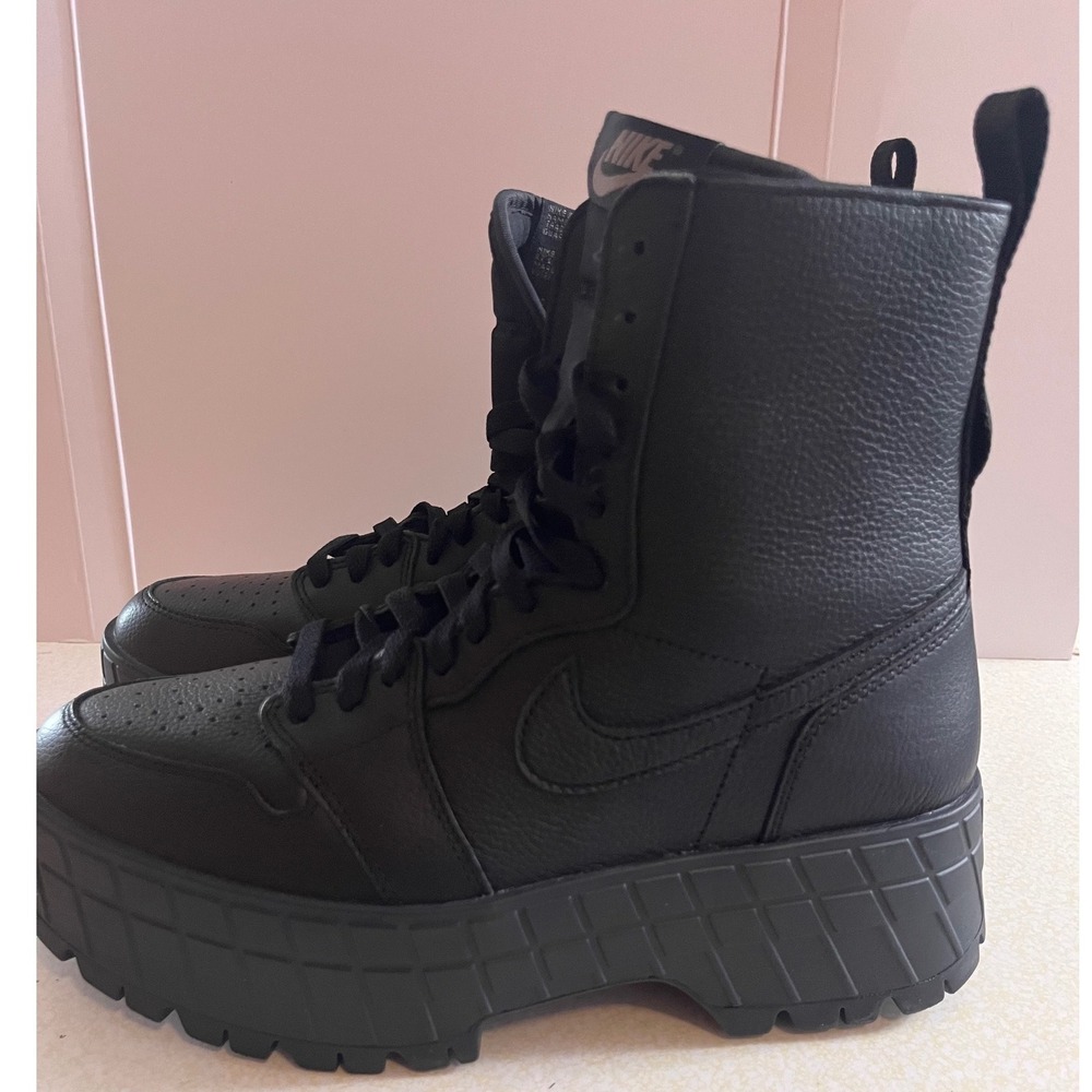 Nike Jordan Brooklyn Womens Boots Triple Black Platform FJ5737-001 Size 10 - Picture 6 of 6